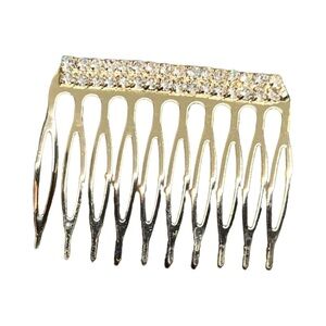 Elegant Gold Hair Comb with Rhinestones